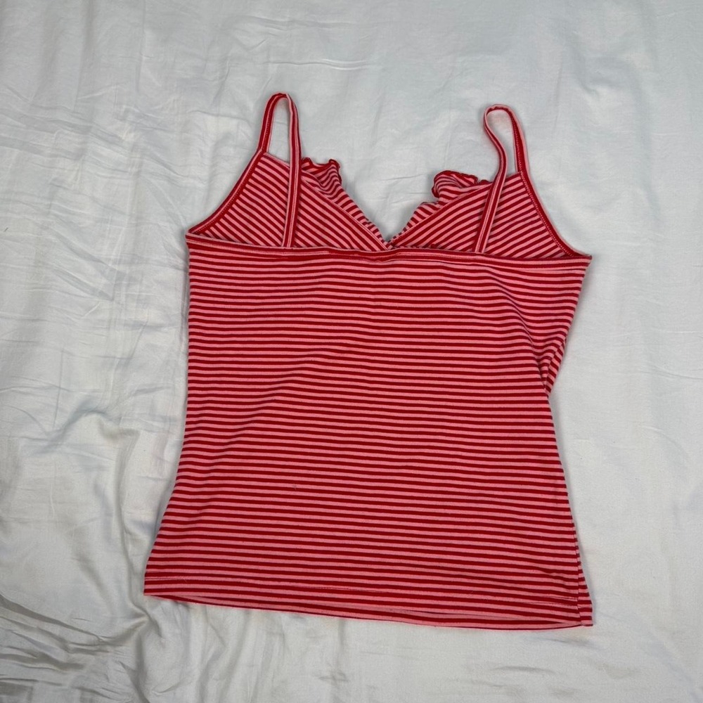 Vintage y2k Energie red & white striped babydoll tank top - Picture 5 of 5